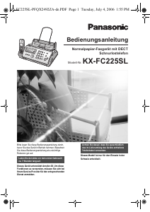 Bedienungsanleitung Panasonic KX-FC225SL Faxmaschine