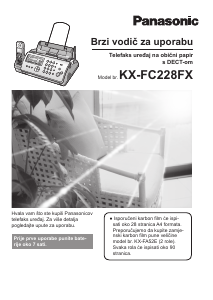 Priručnik Panasonic KX-FC228FX Faks uređaj