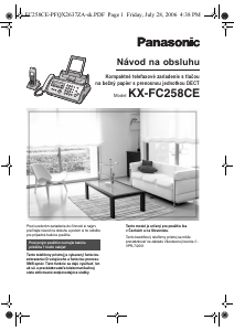 Návod Panasonic KX-FC258CE Fax