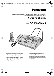 Návod Panasonic KX-FC962CE Fax