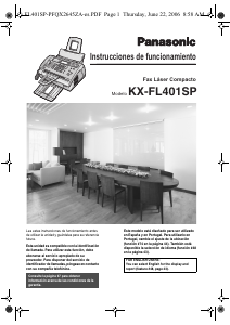 Manual de uso Panasonic KX-FL401SP Máquina de fax