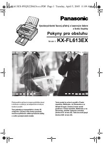 Manuál Panasonic KX-FL613EX Fax