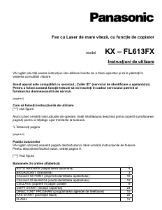 Manual Panasonic KX-FL613FX Aparat de fax