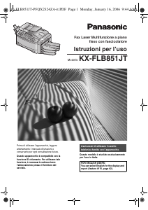 Manuale Panasonic KX-FLB851 Fax