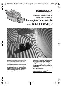 Manual Panasonic KX-FLB851 Máquina de fax