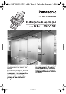 Manual Panasonic KX-FLM651SP Máquina de fax