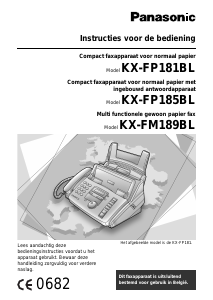Handleiding Panasonic KX-FP185BL Faxapparaat