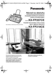Návod Panasonic KX-FP207CE Fax