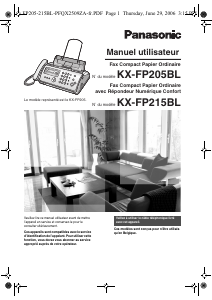 Mode d’emploi Panasonic KX-FP215 Télécopieur