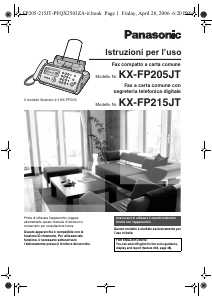 Manuale Panasonic KX-FP215 Fax