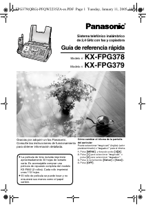 Manual de uso Panasonic KX-FPG378 Máquina de fax