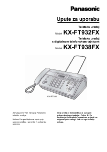 Priručnik Panasonic KX-FT938FX Faks uređaj