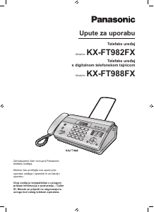 Priručnik Panasonic KX-FT982FX Faks uređaj
