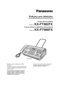 Manuál Panasonic KX-FT982FX Fax