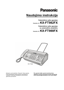 Vadovas Panasonic KX-FT982FX Fakso aparatas
