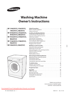 Manual Samsung WF-B1262 Washing Machine