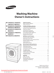 Manual Samsung WF-S862 Washing Machine