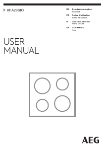 Handleiding AEG KFA29SIO Kookplaat