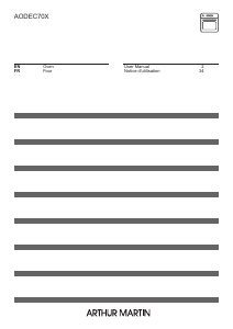 Manual Arthur Martin AODEC70X Oven
