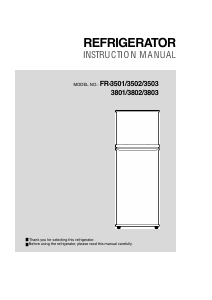 Manual Daewoo FR-3801 Fridge-Freezer