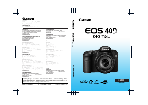 Käyttöohje Canon EOS 40D Digitaalikamera
