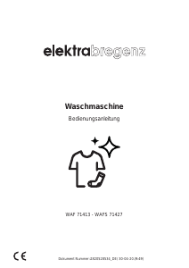 Bedienungsanleitung Elektra Bregenz WAF 71413 Waschmaschine