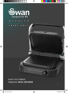 Manual Swan SP22140BLKN Contact Grill