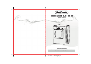 Mode d’emploi Bellavita SLB 6 EE GC Sèche-linge