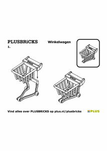 Manual Plusbricks set 004 Supermarket Shopping cart