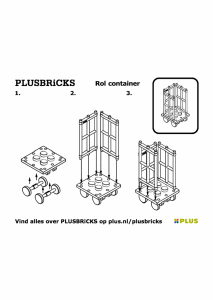 Manual Plusbricks set 009 Supermarket Trolley