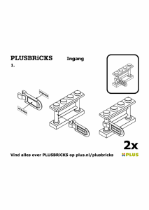 Manual Plusbricks set 010 Supermarket Shop entrance