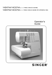 Manual Singer 14CG754 ProFinish Sewing Machine