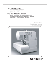 Manual Singer 14SH764 Stylist Serger Sewing Machine