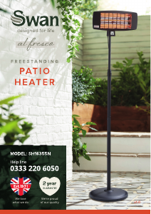 Manual Swan SH16355N Patio Heater