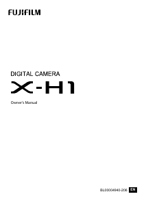 Manual Fujifilm X-H1 Digital Camera