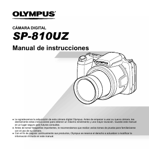 Manual de uso Olympus SP-810UZ Traveller Cámara digital