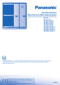 Kullanım kılavuzu Panasonic WH-MDC16C6E5-1 Isı pompası