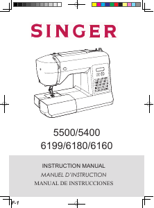 Manual de uso Singer 6160 Brilliance Máquina de coser