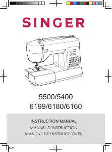 Kullanım kılavuzu Singer 6180 Brilliance Dikiş makinesi