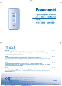 Bruksanvisning Panasonic WH-SHF12D9E8 Värmepump