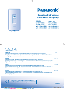 Bruksanvisning Panasonic WH-SXF12D6E5 Varmepumpe