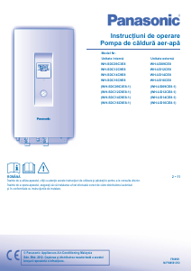 Manual Panasonic WH-UD14CE8-1 Pompa de caldura