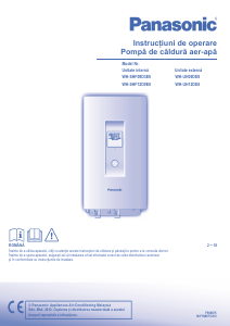 Manual Panasonic WH-UH09DE8 Pompa de caldura