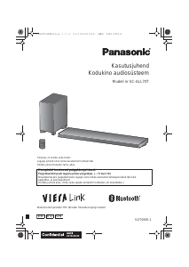 Kasutusjuhend Panasonic SC-ALL70T Kodukinosüsteem