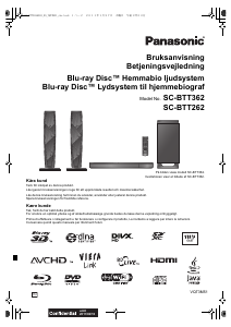 Brugsanvisning Panasonic SC-BTT262EG Hjemmebiosystem