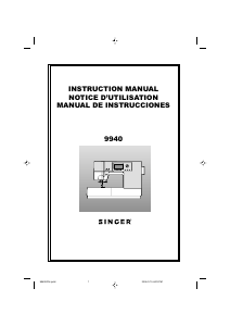 Manual Singer 9940 Quantum Sewing Machine