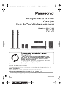 Vadovas Panasonic SC-BTT466 Namų kino sistema