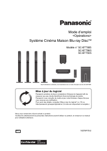 Mode d’emploi Panasonic SC-BTT505 Système home cinéma