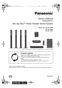 Handleiding Panasonic SC-BTT505EG Home cinema set