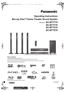 Manual Panasonic SC-BTT770 Home Theater System